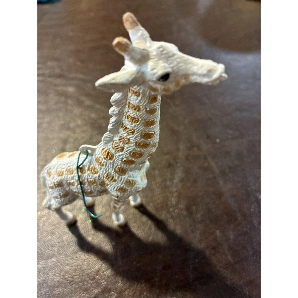 Target Wondershop Giraffe White Gold Christmas Tree Ornament 2023 Set